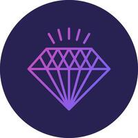 Diamond Line Circle Gradient Icon Design vector