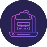 Hosting Line Circle Gradient Icon Design vector