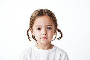 Portrait of a Young Girl with a Serious Expression photo