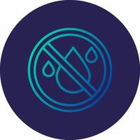 No Water Line Circle Gradient Icon Design vector