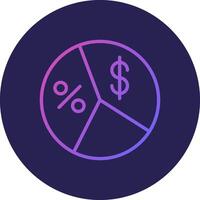 Ratio Line Circle Gradient Icon Design vector