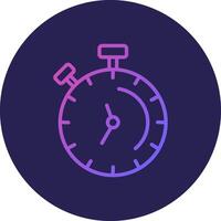 Stopwatch Line Circle Gradient Icon Design vector