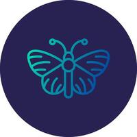 Butterfly Line Circle Gradient Icon Design vector