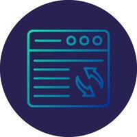 Syn Line Circle Gradient Icon Design vector