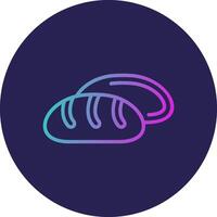 Bread Line Circle Gradient Icon Design vector
