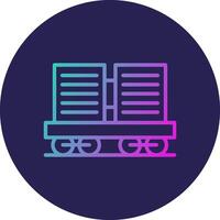 Cargo Train Line Circle Gradient Icon Design vector