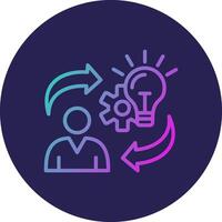 Creative Line Circle Gradient Icon Design vector