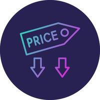 Low Price Line Circle Gradient Icon Design vector