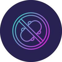 No Skating Line Circle Gradient Icon Design vector