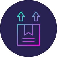 Unpack Line Circle Gradient Icon Design vector