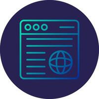 Website Line Circle Gradient Icon Design vector