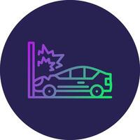 Accident Line Circle Gradient Icon Design vector