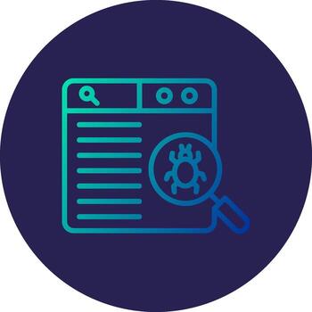 Virus Scan Line Circle Gradient Icon Design vector