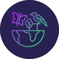 Biodiversity Line Circle Gradient Icon Design vector