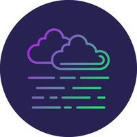 Foggy Line Circle Gradient Icon Design vector