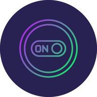 On Line Circle Gradient Icon Design vector