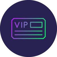 Vip Card Line Circle Gradient Icon Design vector