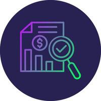 Verification Line Circle Gradient Icon Design vector