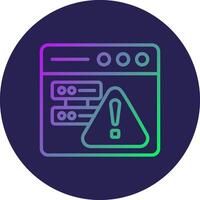 Warning Line Circle Gradient Icon Design vector
