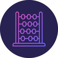 Abacus Line Circle Gradient Icon Design vector