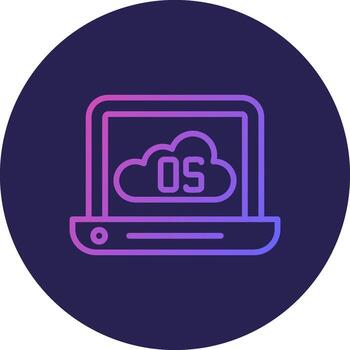 Operating System Line Circle Gradient Icon Design vector
