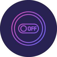 Off Line Circle Gradient Icon Design vector