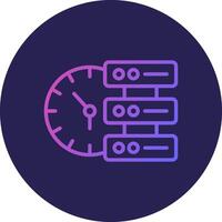 Speedometer Line Circle Gradient Icon Design vector