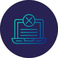 Access Denied Line Circle Gradient Icon Design vector