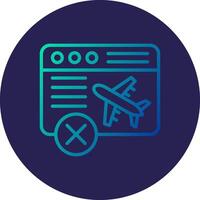 Cancelled Line Circle Gradient Icon Design vector