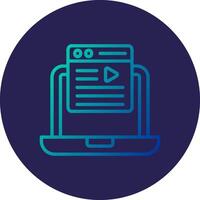 Blog Website Line Circle Gradient Icon Design vector