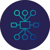 Hierarchy Line Circle Gradient Icon Design vector