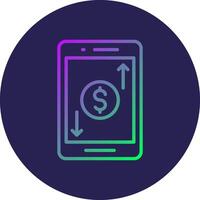 Svg Line Circle Gradient Icon Design vector