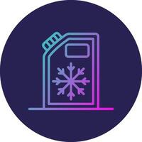 Coolant Line Circle Gradient Icon Design vector