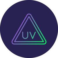 Uv Radiation Line Circle Gradient Icon Design vector