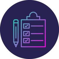 Check List Line Circle Gradient Icon Design vector