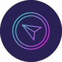 Dm Line Circle Gradient Icon Design vector