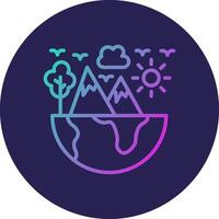 Environment Line Circle Gradient Icon Design vector