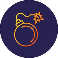 Danger Line Circle Gradient Icon Design vector