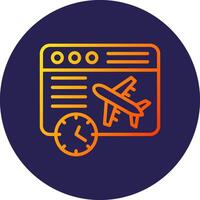 Delayed Line Circle Gradient Icon Design vector