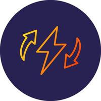 Energy Line Circle Gradient Icon Design vector