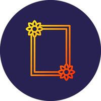 Frame Line Circle Gradient Icon Design vector