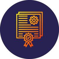 Quality Control Line Circle Gradient Icon Design vector