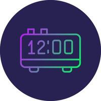 Midnight Line Circle Gradient Icon Design vector