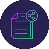 Share Line Circle Gradient Icon Design vector