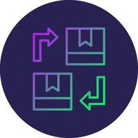 Transfer Line Circle Gradient Icon Design vector