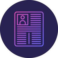 CV Line Circle Gradient Icon Design vector