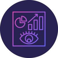 Visualization Line Circle Gradient Icon Design vector