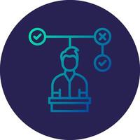 Decision Making Line Circle Gradient Icon Design vector