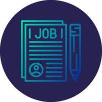 Curriculum Vitae Line Circle Gradient Icon Design vector