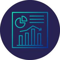 Diagram Line Circle Gradient Icon Design vector